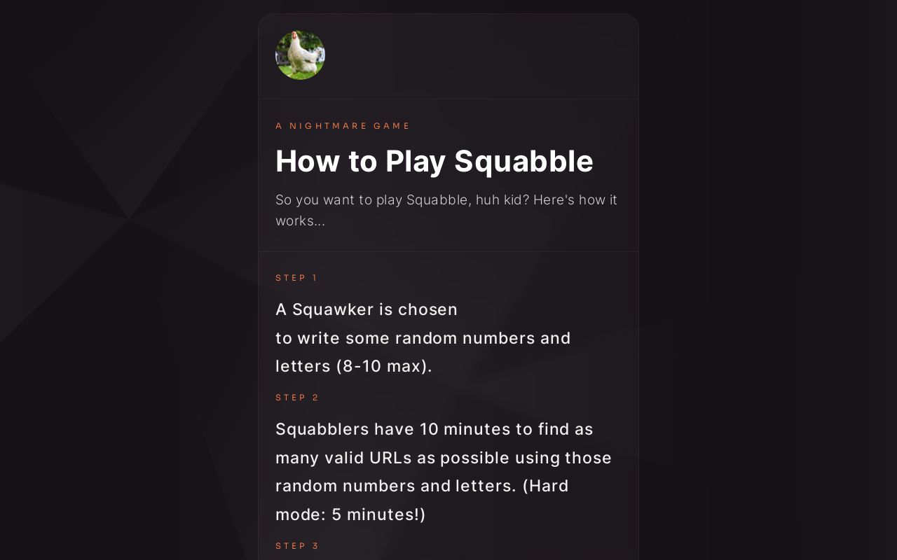 Carrd profile picture for @squabble